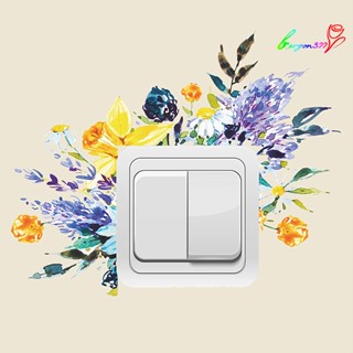 【AG】Wall Mural Ornamental Removable Colorful Green Plant Switch Wall for Restaurant