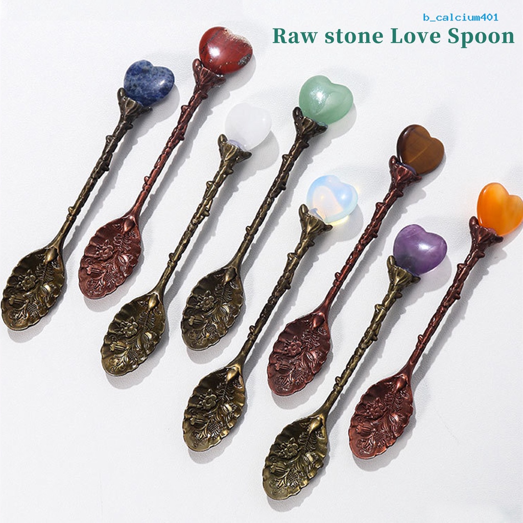 calciwj-coffee-teaspoon-carved-hand-polished-easy-to-clean-long-handle-comfortable-grip-stirring