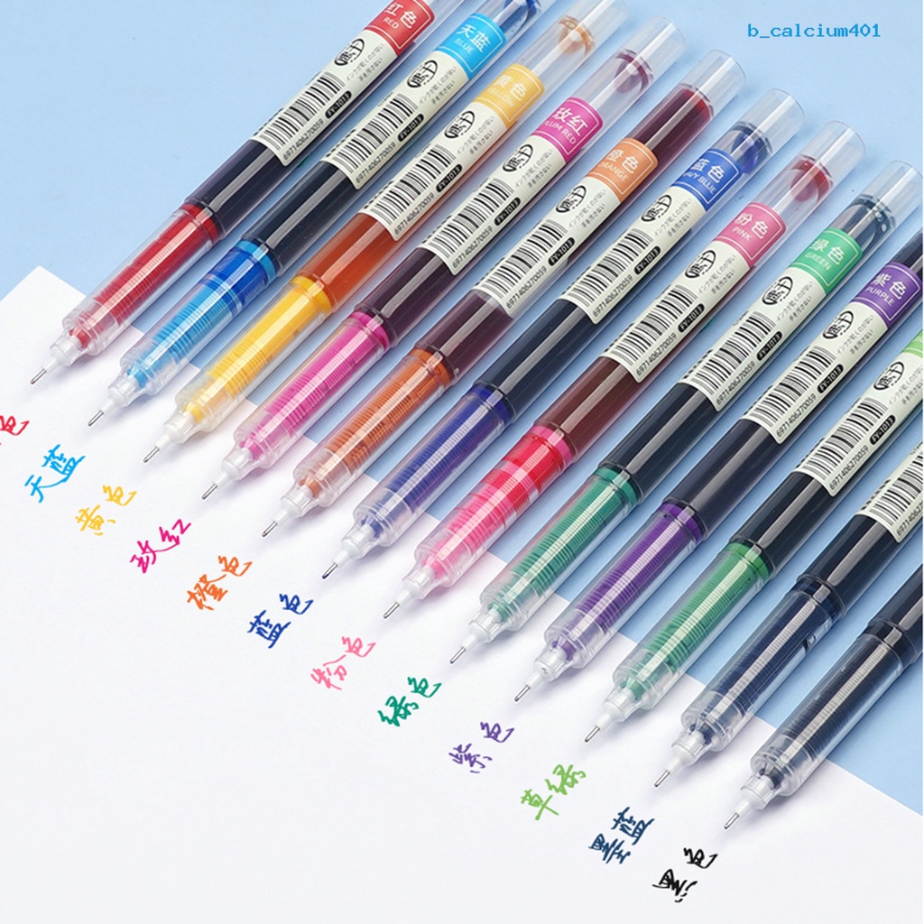 calciwj-12pcs-12-colors-gel-pens-0-5mm-nib-comfortable-grip-large-volume-extra-fine