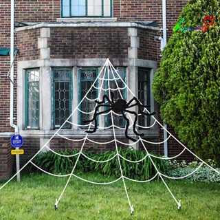 【AG】Spiderwebs Decoration Vivid Decorative Realistic Look Handmade Attractive Halloween Install Black Scary Giant Wall Decoration