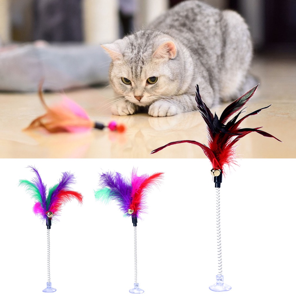 b-398-funny-pet-cat-feather-bell-spring-suction-elastic-playing-interactive-toy