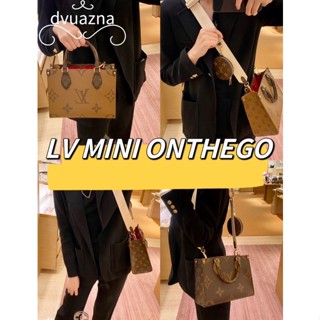 แบรนด์ใหม่ 100% ของแท้ Louis Vuitton / LV ONTHEGO มินิกระเป๋าสะพายไหล่เดี่ยว M46373