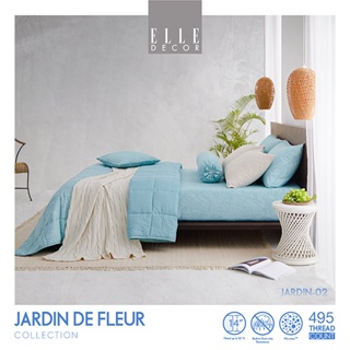 Elle Decor ชุดผ้าปู 6 ฟุต 5 ชิ้น+ผ้านวม 100x90 รุ่น JARDIN DE FLEUR รหัสสี ELLE JARDIN-02 ส่งฟรี