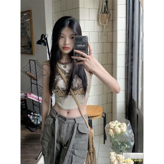 พร้อมส่ง#🌹แจ๊กเก็ตสตรีสไตล์เรโทรสไตล์อเมริกัน แจ๊กเก็ตสาวสุดฮอต ด้านในสวมเสื้อแขนกุดตัวสั้น