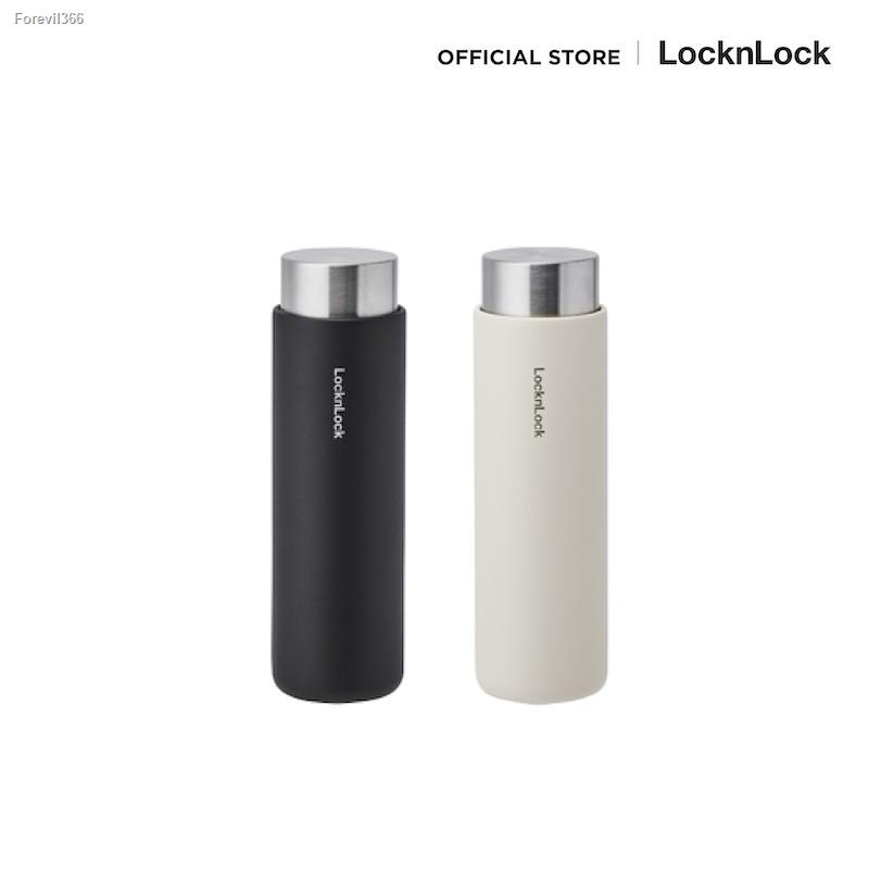 พร้อมสต็อก-locknlock-กระบอกน้ำสูญญากาศเก็บร้อน-เย็นฝาแสตนเลส-ความจุ-400-ml-flat-tumbler-รุ่น-lhc4220