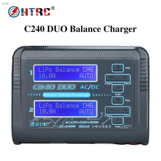 【TOP SALE】🔥Multi-function C240 Charger HTRC C240 DUO AC 150W DC 240W 10A Touch Screen Dual Channel Battery Balance Char