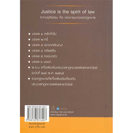 หนังสือ-ประมวลกฎหมายแพ่งและพาณิชย์-พร้อมหัวข้อ-ผู้เขียน-บุญร่วม-เทียมจันทร์-และ-ศรัญญา-วิชชาธรรม-สนพ-the-law-group-หนังส