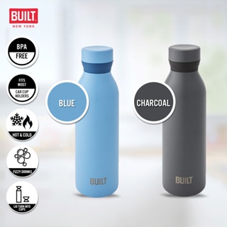 Built NY Double Walled Stainless Steel Cascade Water Bottle (532ml / 18Oz) กระบอกน้ำสเเตนเลสฉนวนผนัง2ชั้น เก็บอุณหภูมิ