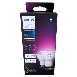 Philips Hue White and Color Ambiance 4.3W (350 lm) GU10 LED Smart Spotlight, 2-pack