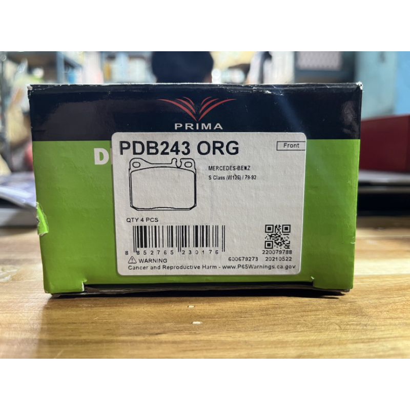 ผ้าดิสเบรคหน้า-benz-230e-prima-pdb243