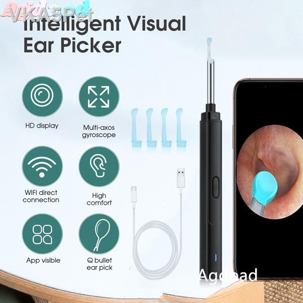 Agdoad 4.5mm Smart Wireless Visual Otoscope Visual Luminous Ear Pick