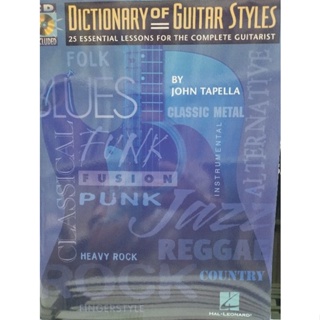 DICTIONARY OF GUITAR STYLES BY JOHN TAPELLA W/CD (HAL)073999271829