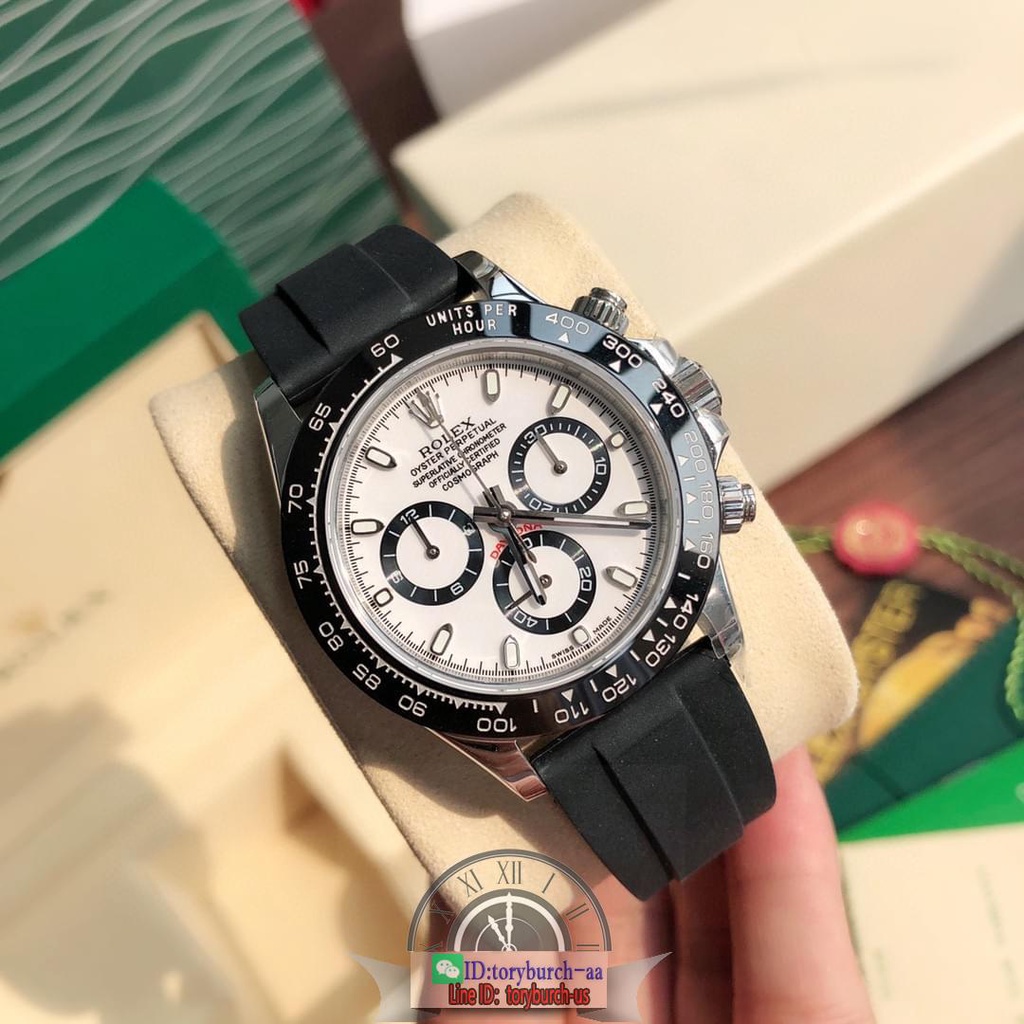 TWS Ro♛lex daytona white panda men's automatic analog watch 7750 ...
