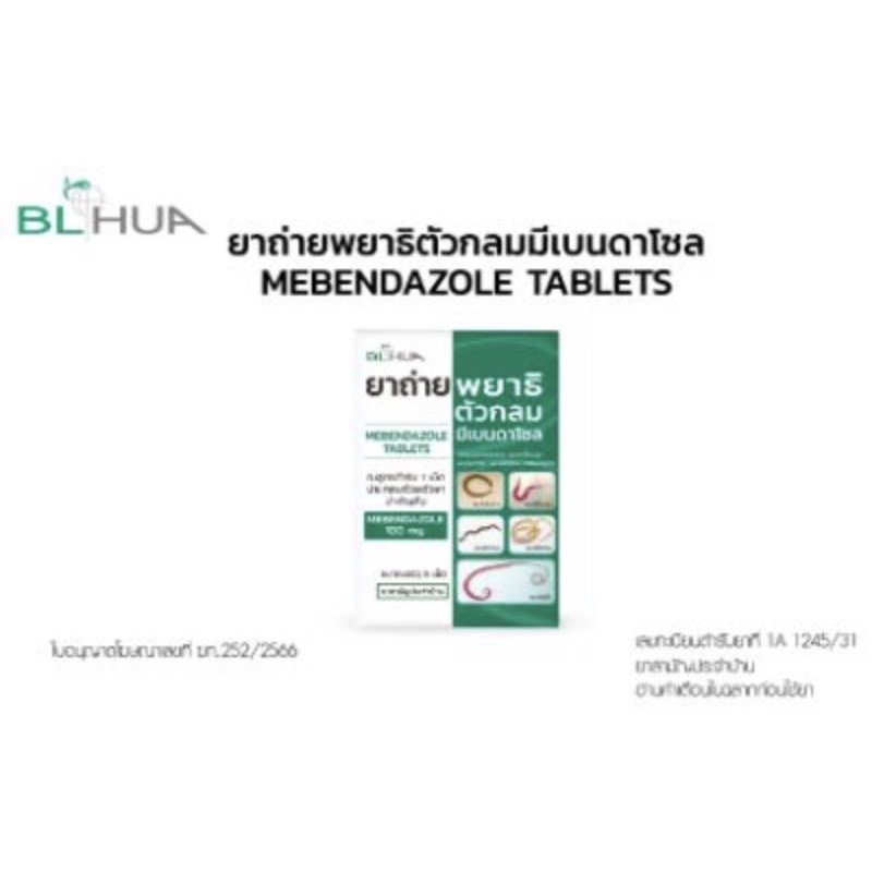 ยาถ่ายพยาธิ-มีเบนดาโซล-จำนวน-6-เม็ด-ยาสามัญประจำบ้าน