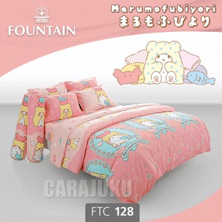 FOUNTAIN ชุดผ้าปูที่นอน ม็อปปุ Marumofubiyori Moppu FTC128 สีชมพู #ฟาวเท่น ชุดเครื่องนอน ผ้าปู ผ้าปูเตียง ผ้านวม