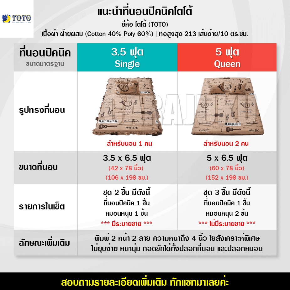 toto-picnic-ที่นอนปิคนิค-3-5-ฟุต-5-ฟุต-โดเรม่อน-doraemon-dm89-โตโต้-เตียง-ที่นอน-ปิกนิก-โดราเอม่อน-โดเรมอน-doremon