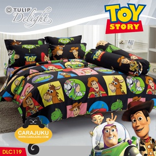 TULIP DELIGHT ชุดผ้าปูที่นอน ทอยสตอรี่ Toy Story DLC119 สีดำ #ทิวลิป ชุดเครื่องนอน ผ้าปู ผ้าปูเตียง ผ้านวม ผ้าห่ม