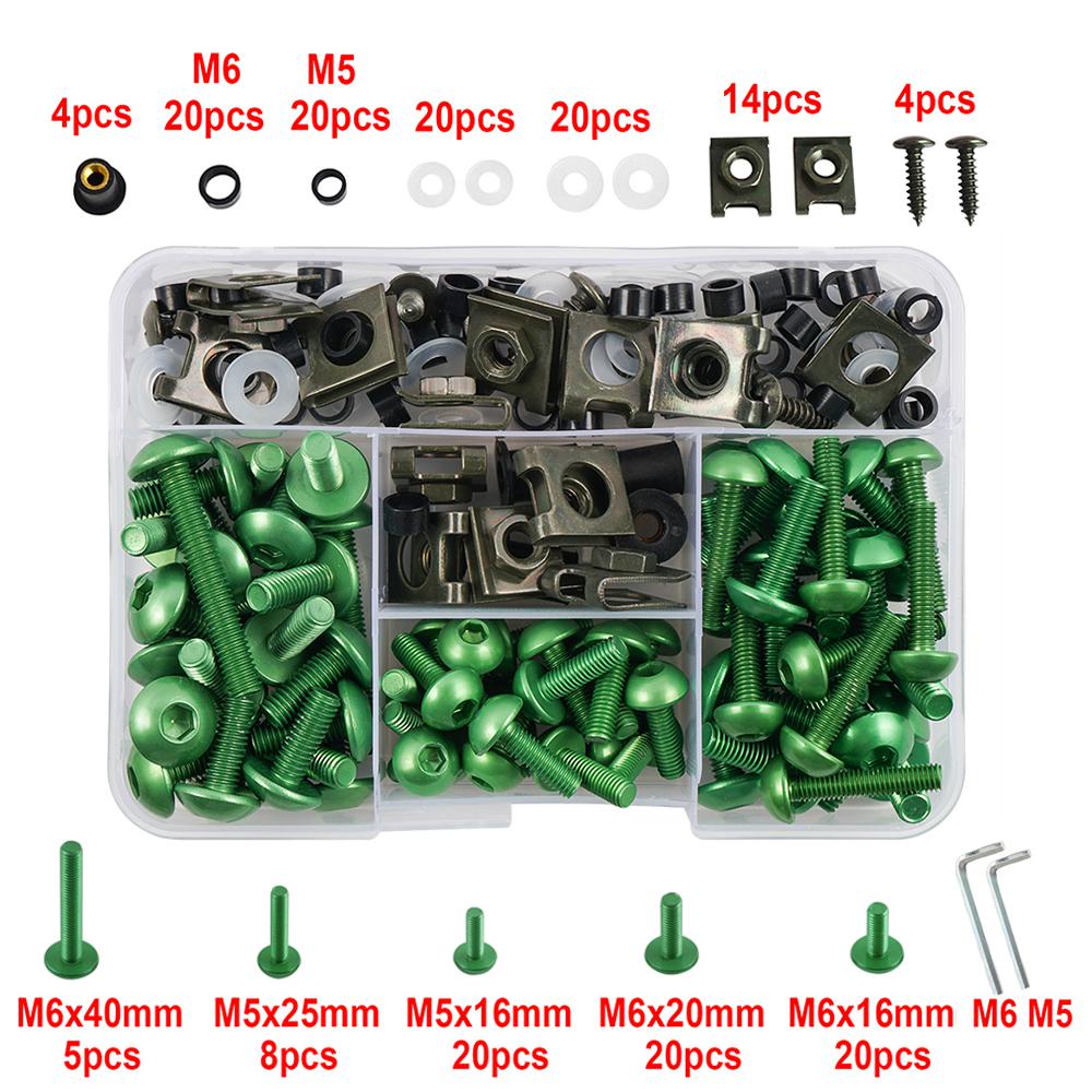 177PCS รถจักรยานยนต์ Fairing Bolts Kit สกรู Nut สำหรับ KAWASAKI VERSYS