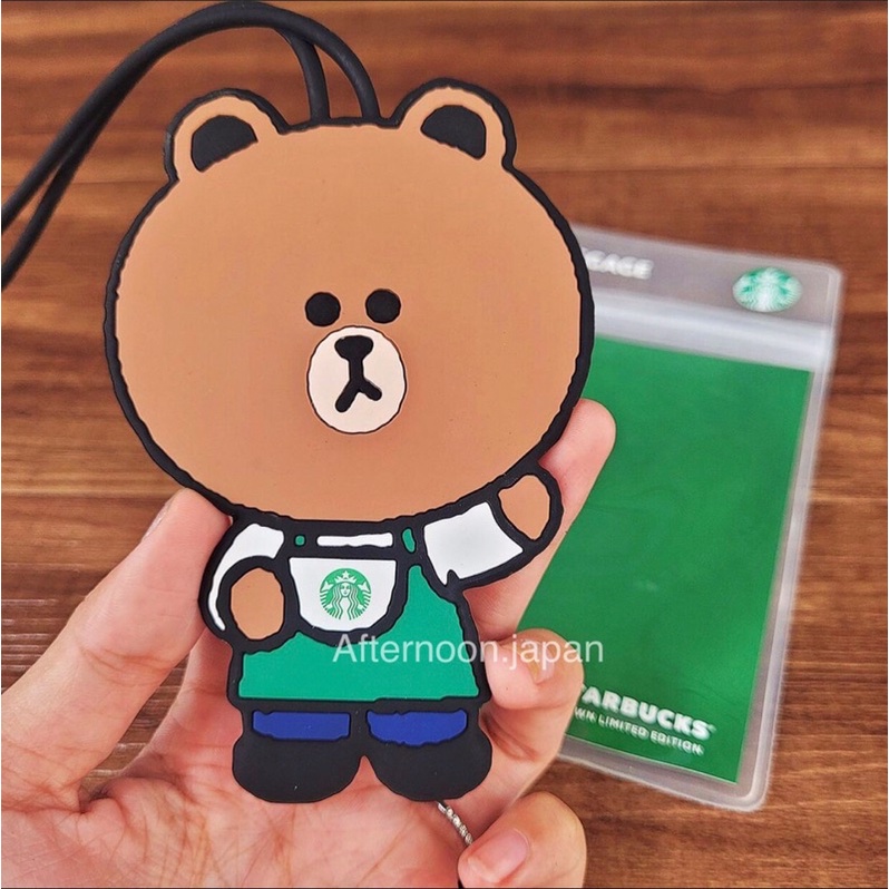 พร้อมส่ง-ป้ายห้อยกระเป๋าเดินทางline-friends-starbucks-แท้