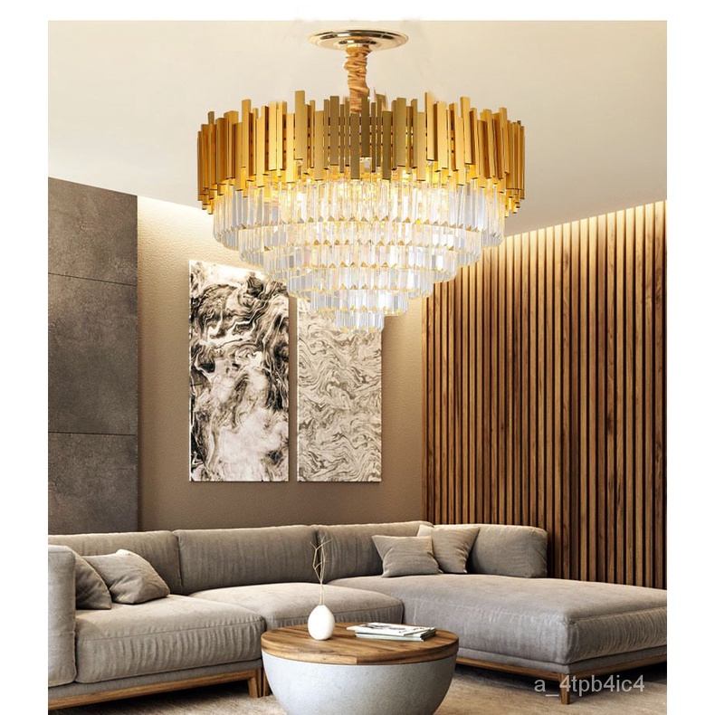 โคมไฟระย้าคริสตัล-โคมไฟ-โคมระย้า-โคมระย้าคริสตัลยุโรป-round-crystal-chandelier-d60cm-h39cm