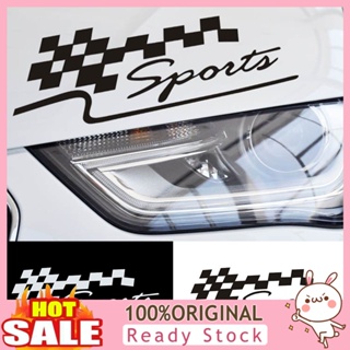 [B_398] SPORT Letter Checkered Racing Removable Car Sticker Reflective Decal