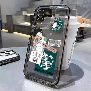 เคสโทรศัพท์มือถือแบบนิ่ม ใส กันกระแทก ลายการ์ตูนกาแฟ แฟชั่น สําหรับ iphone 14 pro max 11 12 13 7 8 Plus X XR XSMax