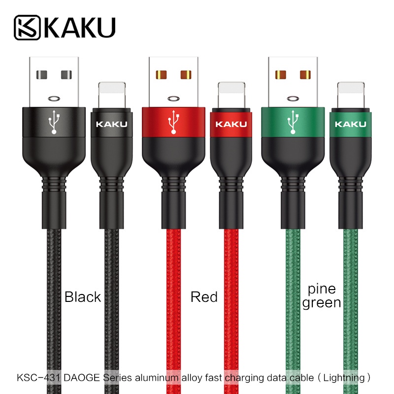 hot-สายชาร์จkaku-ksc-431-ชาร์จเร็ว3-2a-สายผ้า-แข็งแรง-ksc-431-daoge-aluminum-alloy-fast-charging-data-cable