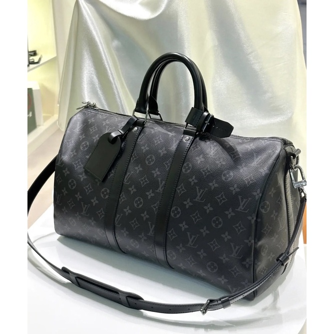 100-แบรนด์ใหม่และของแท้-louis-vuitton-lv-keepall-45-50-55-กระเป๋าถือกระเป๋าสะพายข้างเดียว