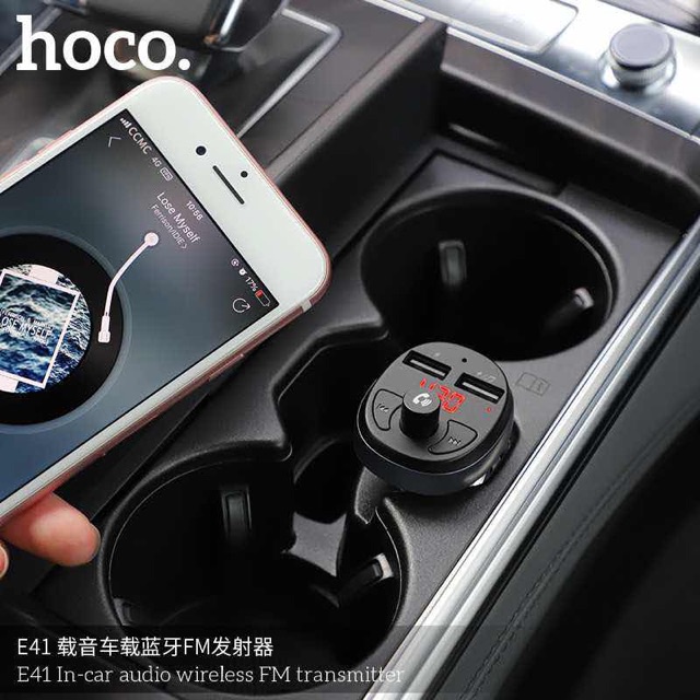 hoco-e41-ของแท้-100-car-audio-wireless-fm-transmitter