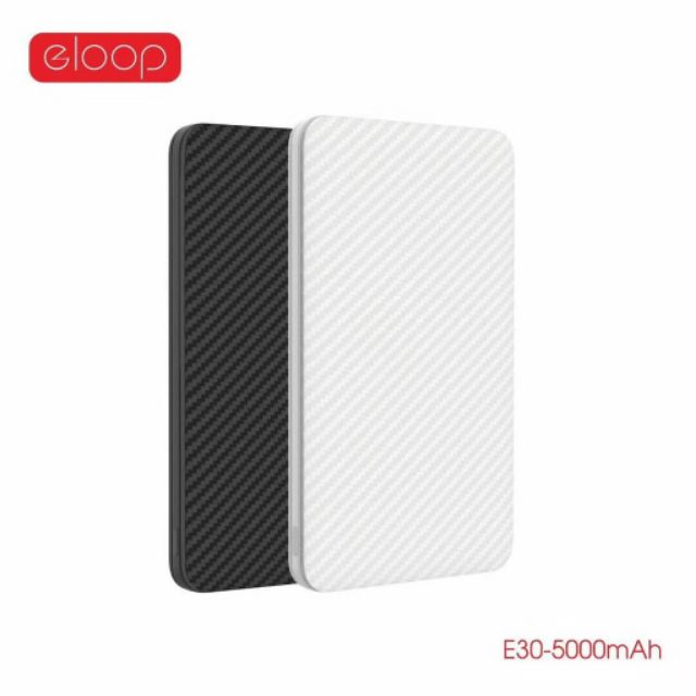 eloop-รุ่น-e30-แบตสำรอง-power-bank-ความจุ-5000mah-ลายเคฟล่า-ฟรีสายชาร์จ-micro-usb