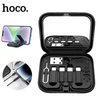 Hoco U114 3A สายชาร์จ USB C เป็น Type C ชาร์จเร็ว พร้อม Micro USB เป็น Type C เป็น L และที่วางโทรศัพท์ แท้100%