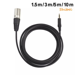 ขายดี_ อะแดปเตอร์แจ็คเสียบไมโครโฟน 3.5 มม. เป็น 3 Pin Xlr ตัวผู้