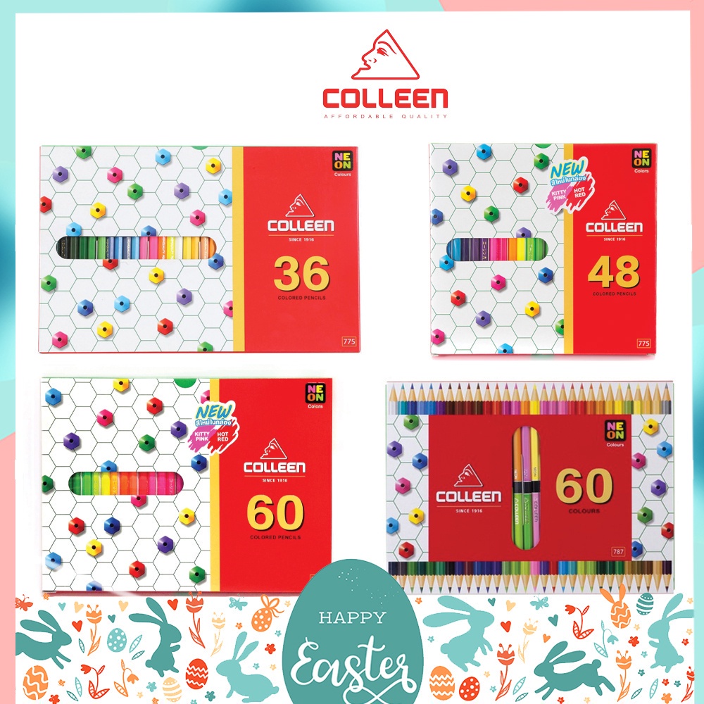 สีไม้คอลลีน (Colleen) 1 หัว สีไม้ สีไม้colleen ดินสอสี ดินสอสีไม้ 24/36 ...