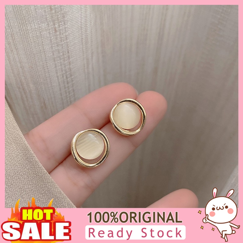 b-398-เครื่องประดับ-ต่างหู-โอปอล-ทรงกลม-ขัดเงา-สําหรับผู้หญิง-1-คู่