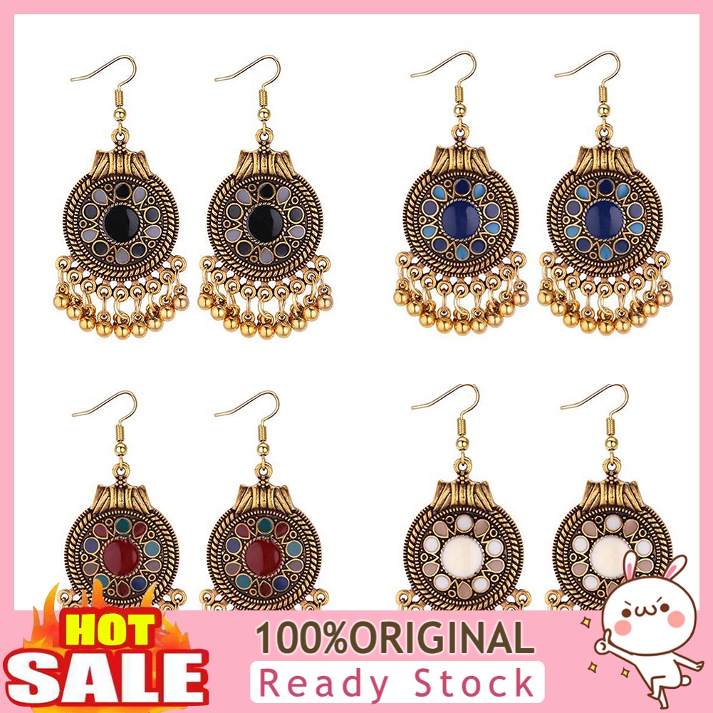 b-398-women-ethnic-tassel-disc-bead-pendant-long-hook-earring-jewelry