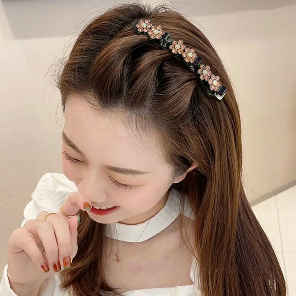 b-398-korean-style-elegant-tight-anti-fall-bang-clip-shiny-rhinestone-flower-decor-double-layer-hairpin-hair-accessories