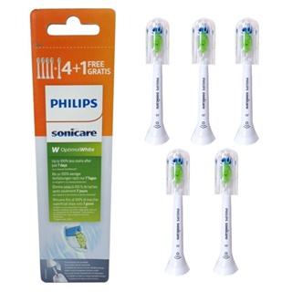 Philips HX6065 Sonicare W2 Optimal White Standard Toothbrush Heads (Pack of 5, White)