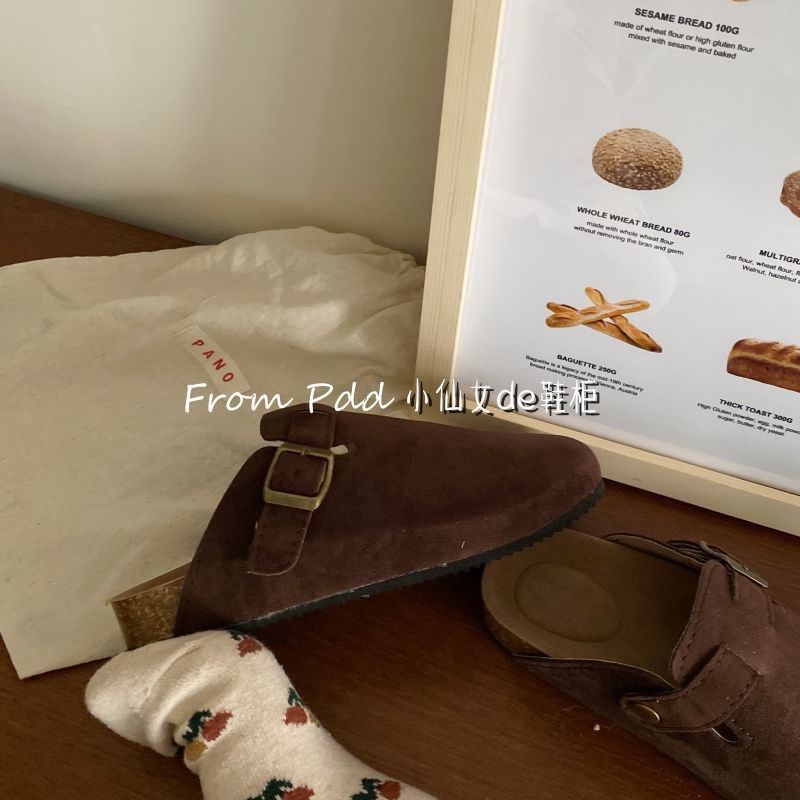 birkenstock-baotou-รองเท้าแตะผู้หญิงฤดูร้อนสวมใส่ในน้ำ-2022-ฤดูใบไม้ร่วงและฤดูหนาวใหม่หนังนิ่มย้อนยุค-mori-วรรณกรรมครึ