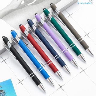 Calciwj 2Pcs 1 Nib Refill Replaceable Ballpoint Pen with Clip Comfortable Grip Metal Aluminum