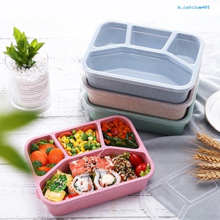 Calciwj 4Pcs Lunch Boxes with Transparent Cover BPA Free Large Capacity 4-Compartment Meal Prep