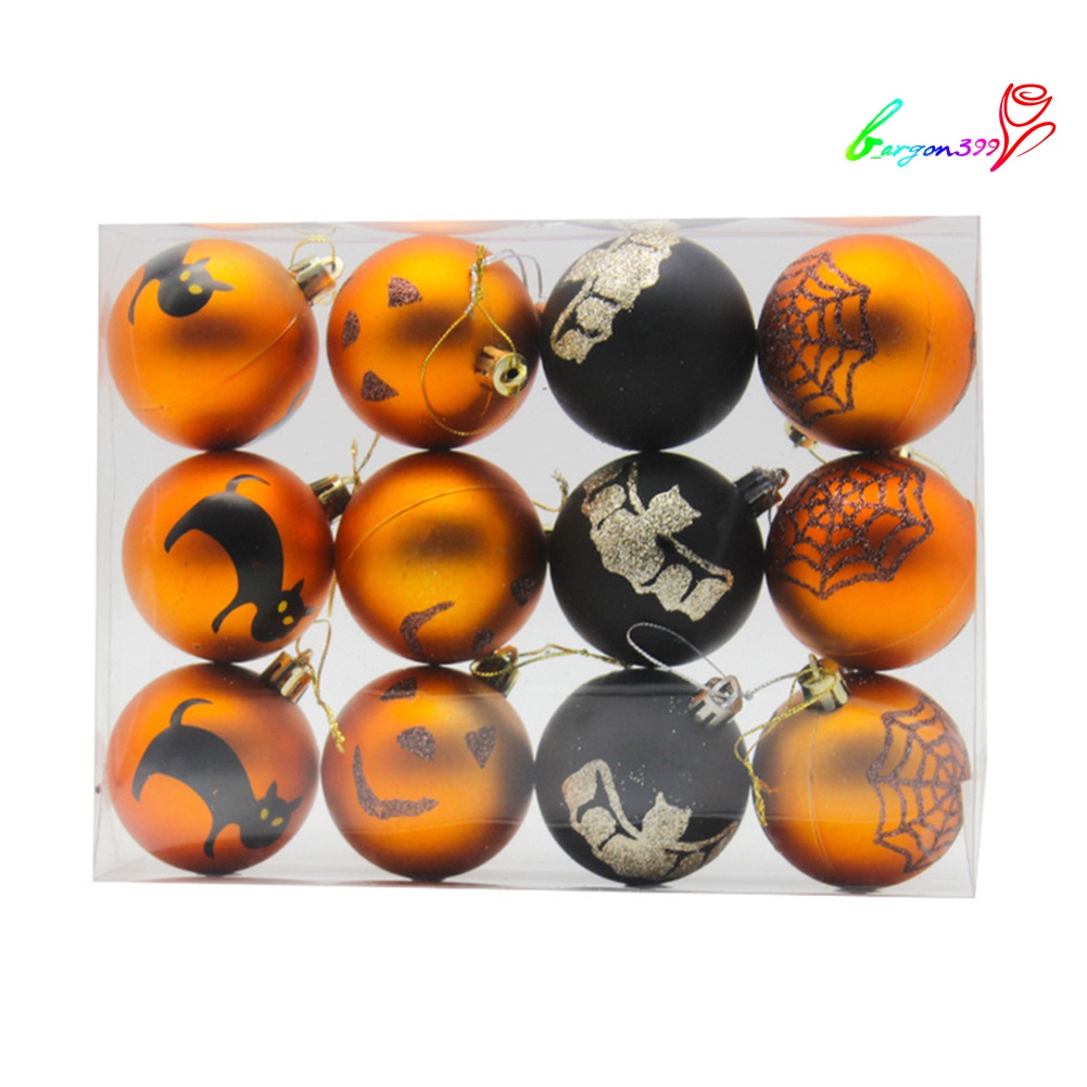 ag-12pcs-cobweb-bat-cats-print-matte-round-balls-halloween-hanging-ornament