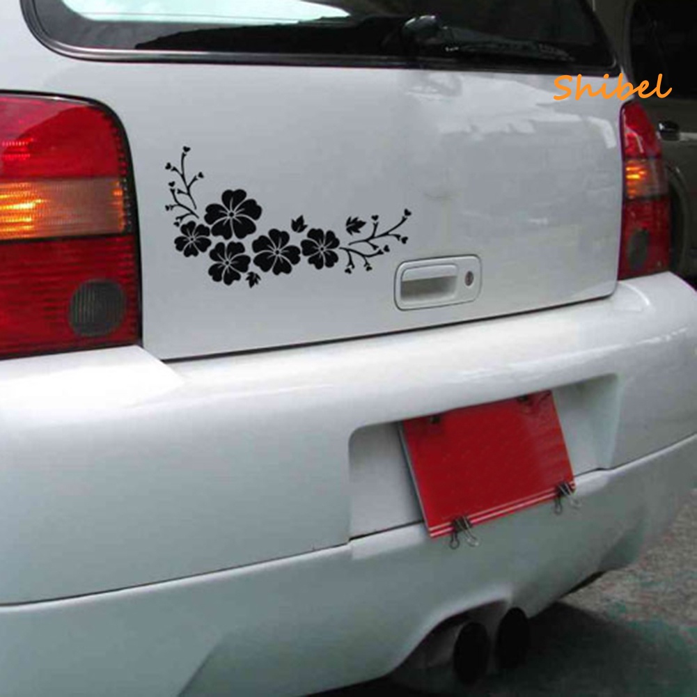 hot-แฟชั่นดอกไม้-blossom-สติ๊กเกอร์ติดรถยนต์ประดับประตูกันชนรถบรรทุกรถยนต์
