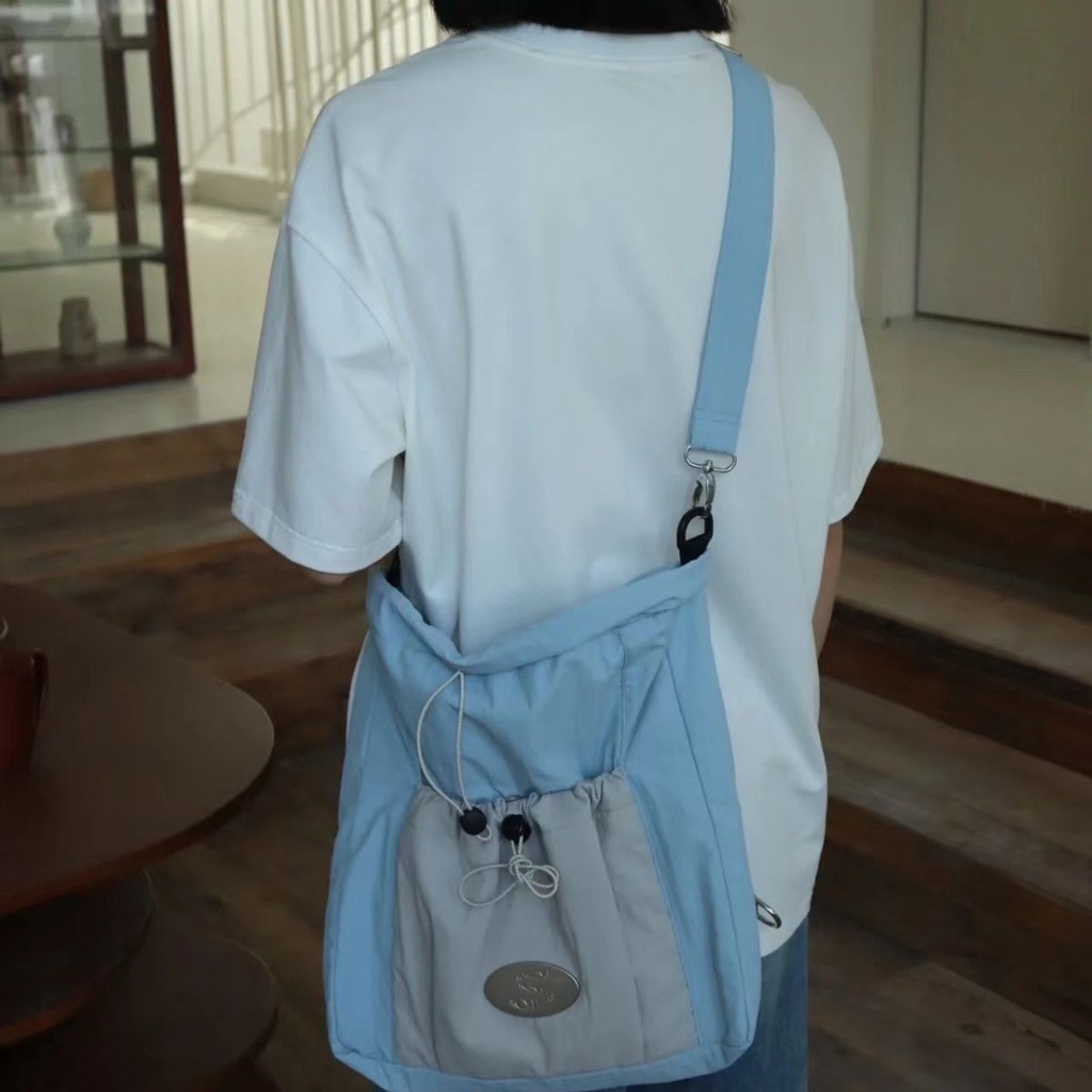 กระเป๋าเป้สะพายหลัง-ขนาดเล็ก-จุของได้เยอะ-สีฟ้า-สีเทา-สําหรับนักเรียน