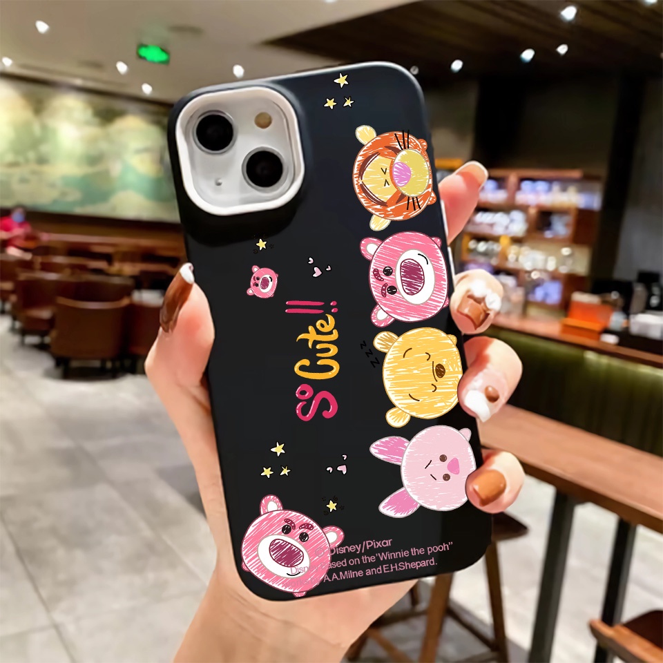 เคสโทรศัพท์มือถือ-ซิลิโคนนุ่ม-ลายการ์ตูนวินนี่-เดอะ-พูห์น่ารัก-3-in-1-สําหรับ-iphone-14promax-13-12-11-7plus-7-x-xs-max-xr