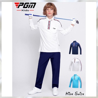 RMZN Tเสื้อQCPGMกีฬาเสื้อผ้ายืดหยุ่นชุดบอลเสื้อผ้าวัยรุ่นเด็กชายกอล์ฟฤดูร้อนเด็กวัยกลางและเด็กโตแขนยาว