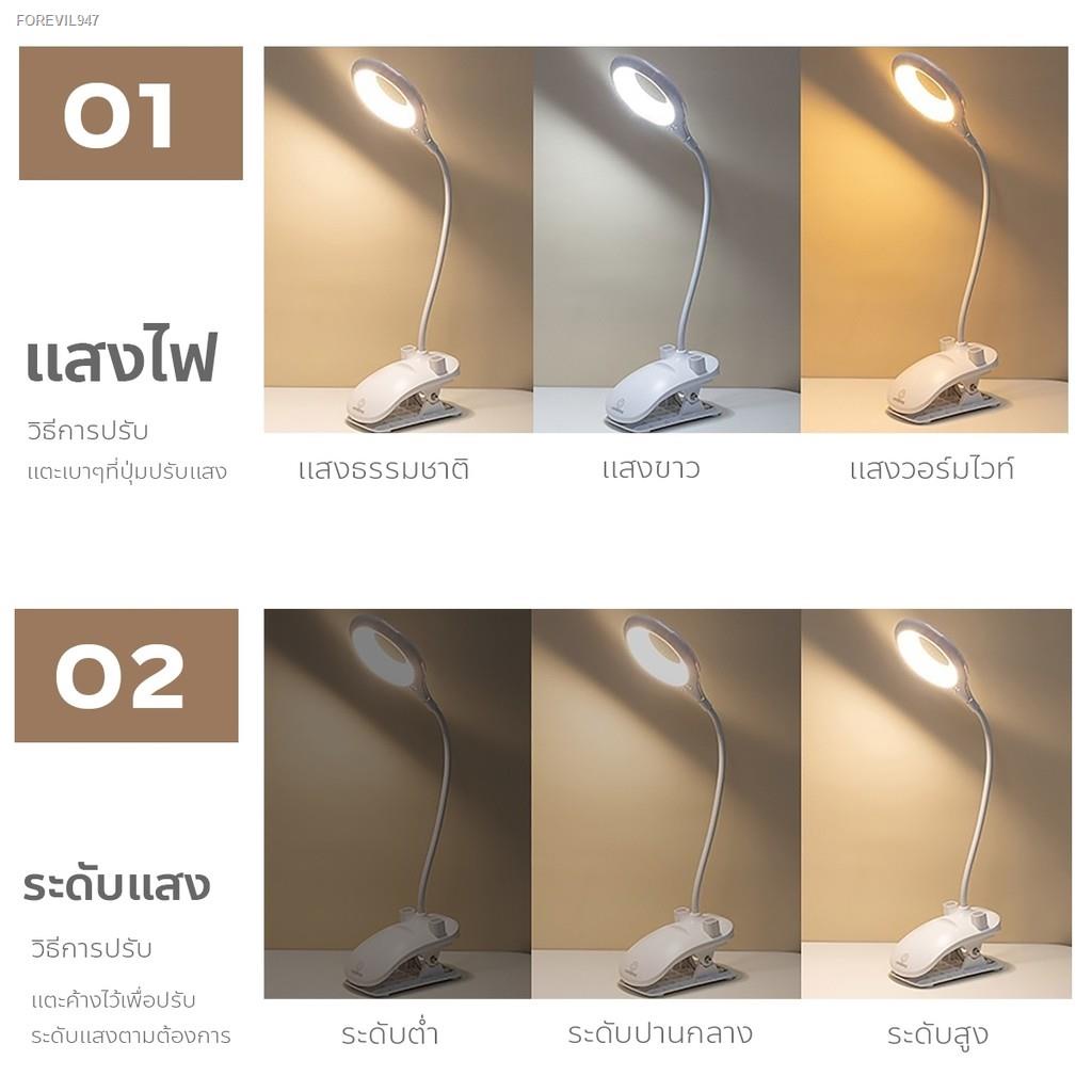 พร้อมสต็อก-ไฟ-โคมไฟ-โคมไฟอ่านหนังสือ-ไฟแบบหนีบ-โคมไฟตั้งโต๊ะ-ไฟหัวเตียง-led