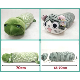 สินค้า หมอนข้างตุ๊กตา เต่าแซมมี่ แมวจี้ 70 cm หมอนข้างนุ่มนิ่ม น่ากอดมากๆ ทำจากผ้า nano splendex