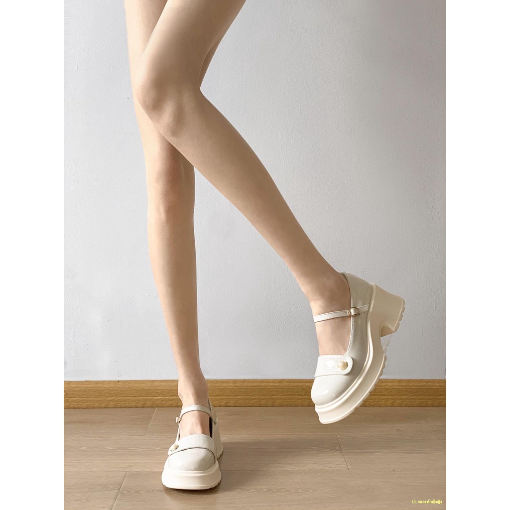 hot-sale-mary-jane-รองเท้าสตรีใหม่ย้อนยุคขนาดเล็กส้นหนากันลื่นรองเท้าหนังขนาดเล็กสไตล์เกาหลี