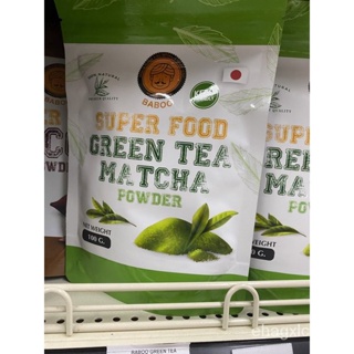 ผงชาเขียวมัทฉะ ออร์แกนิค ตราบาบู (Green Tea Matcha Powder Organic Baboo Brand) 100 g./งอก การ