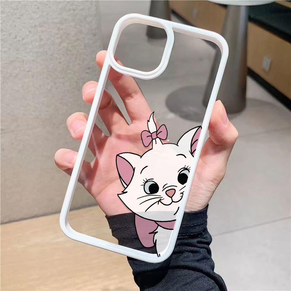 เคสอะคริลิคใส-แบบแข็ง-กันกระแทก-ลายการ์ตูนแมวแมรี่-สําหรับ-iphone-14-pro-max-11-13-12-7-plus-8-x-xs-max